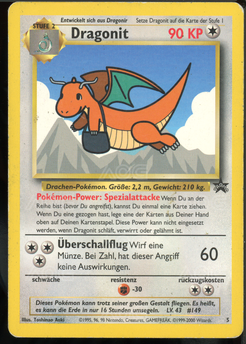 AOG Graded 1 - 1999 Pokémon – WotC Promos – DE Dragonit 5