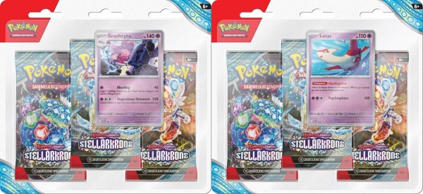 Pokémon Cards KAPU07 Stellarkrone 3Pack Blister
