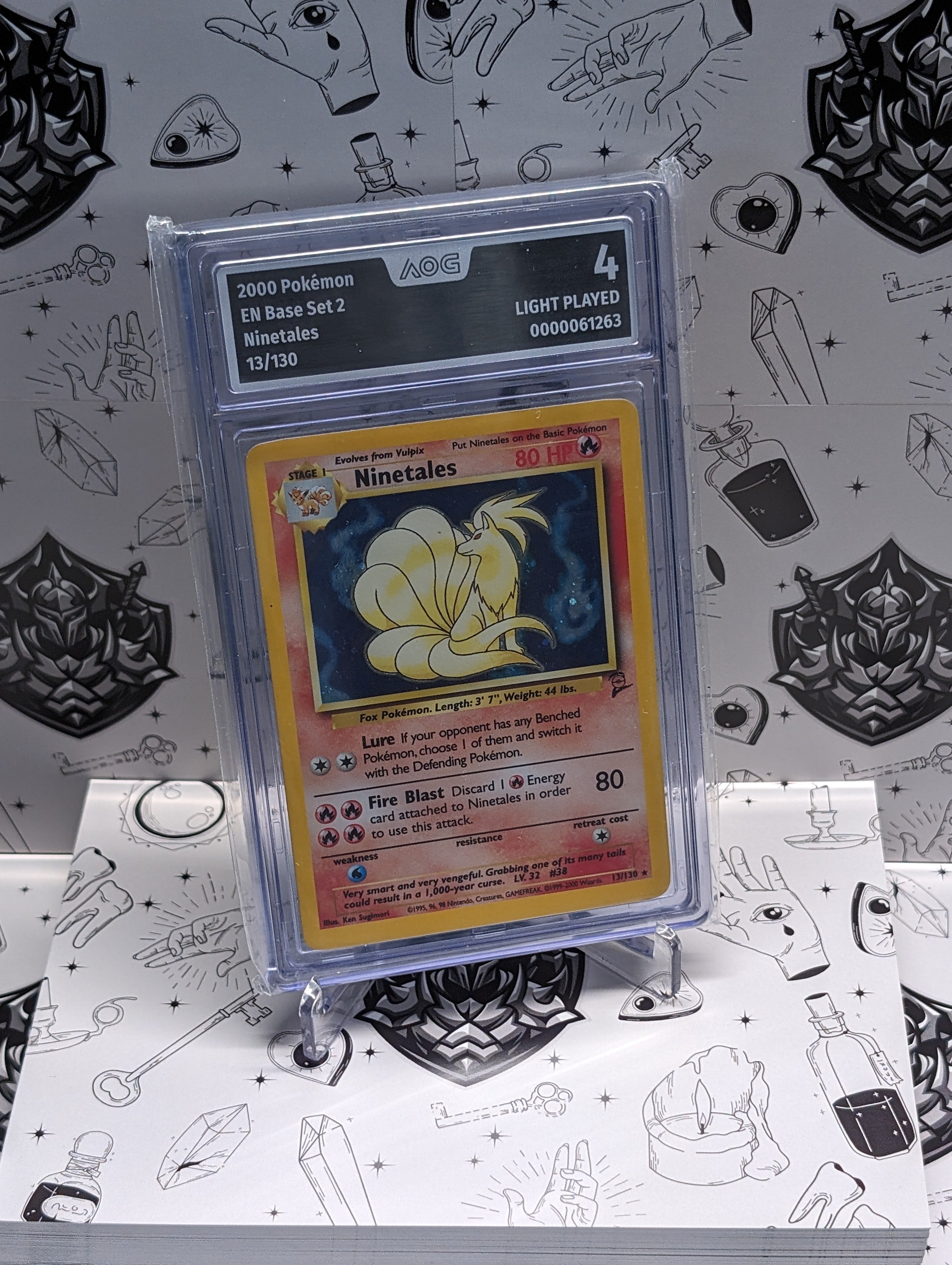 AOG Graded 4 - 2000 Pokémon – Base Set 2 – EN Ninetales 13/130