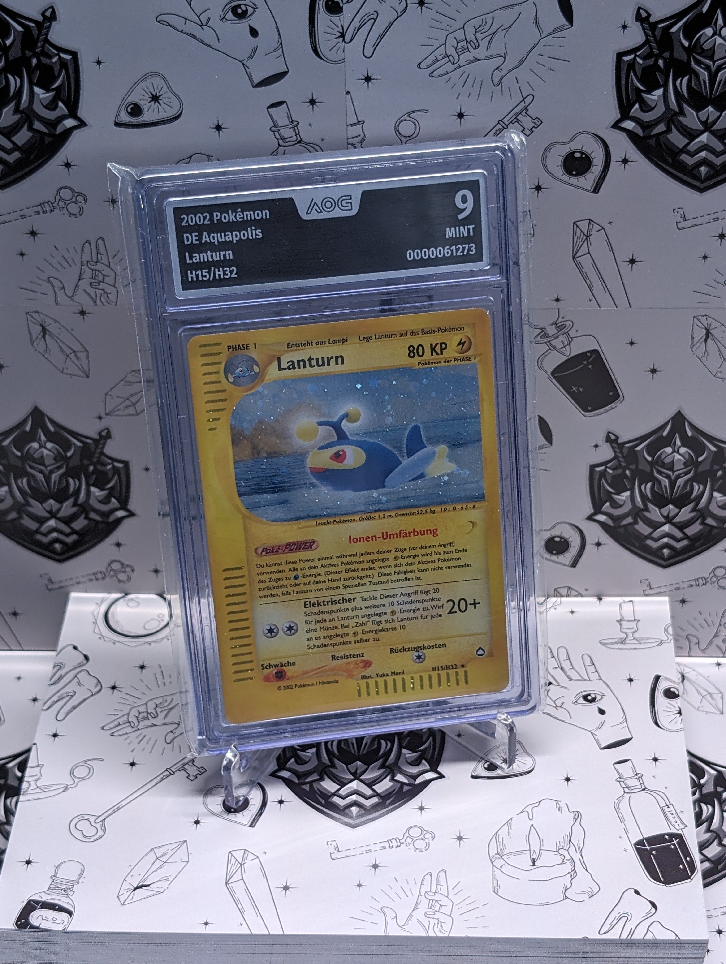 AOG Graded 9 - 2002 Pokémon – Aquapolis – DE Lanturn H15/H32