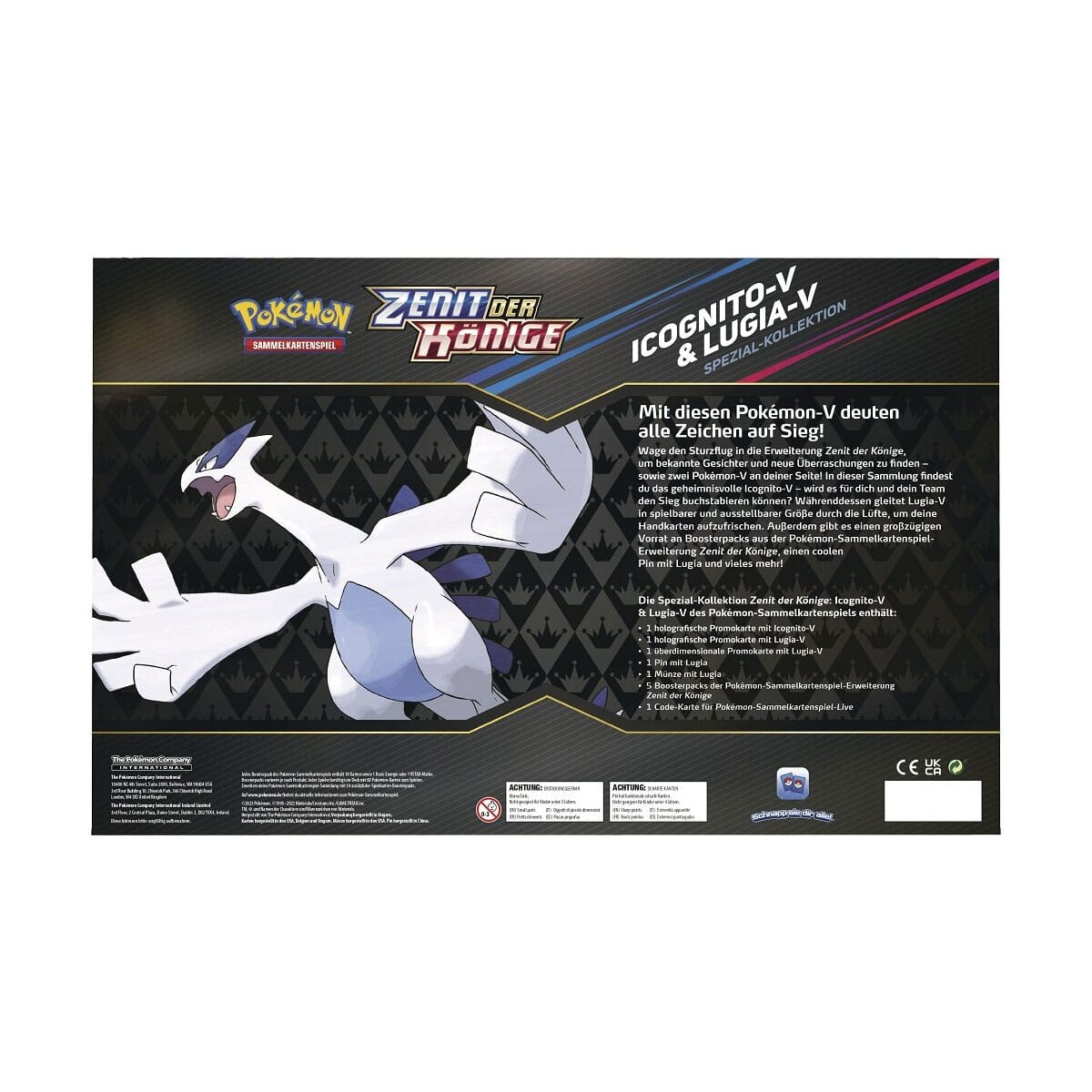 Pokemon - Schwert & Schild: Zenit der Könige Icognito-V & Lugia-V Spezial-Kollektion